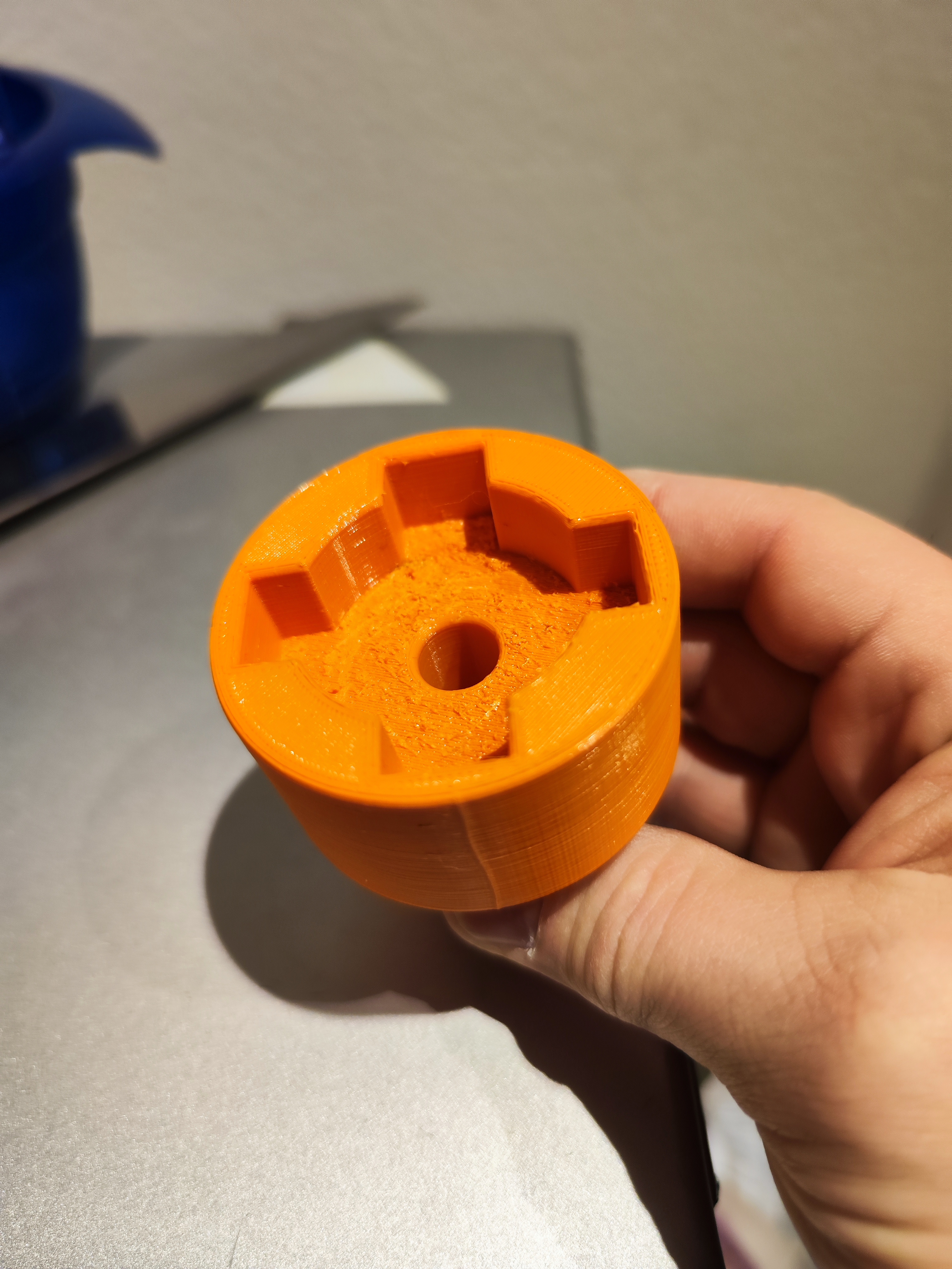 3D-gedrucktes Funktionsteil – Innenansicht mit Bajonett-Verbindung