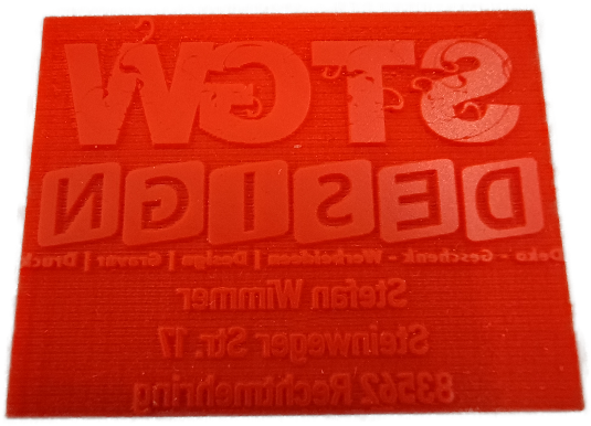 Lasergravierter Stempel