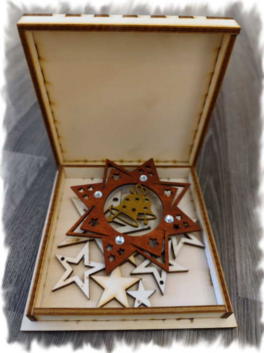 Weihnachtssterne in Geschenkbox